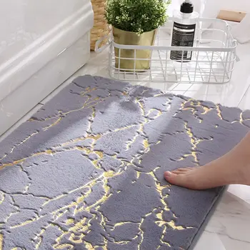Antypoślizgowe dywaniki łazienkowe super chłonne prysznice dywany do łazienki miękki opatrunek podłoga sztuczne dywaniki z króliczej wełny do dekoracji wnętrz 40x60cm 4 wielkości