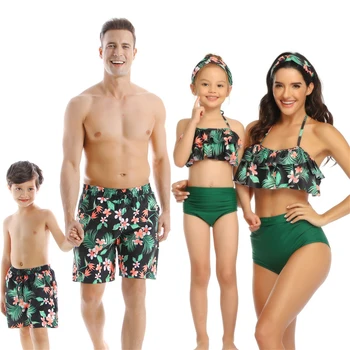 Arkusz strój kąpielowy rodzina odpowiednie stroje oglądać matka córka stroje kąpielowe mama i ja bikini strój odzież Ojciec Syn spodenki pływackie