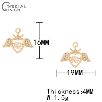 Atak design 50szt 16*19 mm biżuteria akcesoria/DIY Making/Hand Made/CZ wisiorek dla naszyjniki/biżuteria wnioski i elementy