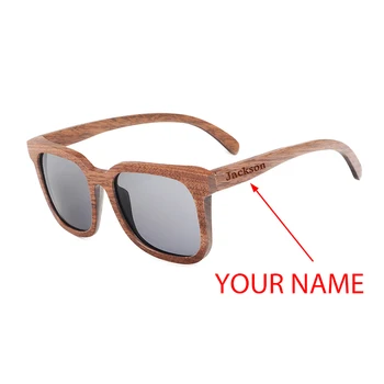 BOBO BIRD drewniane okulary mężczyźni BambooBlack Walnut Polarized UV ProtectionCustmoize znakują okulary okulary w drewniane pudełko