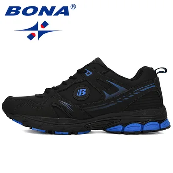 BONA 2019 nowy nabytek buty do biegania męskie Stylowe męskie buty do biegania krowa Split buty sportowe mężczyźni Zapatillas Hombre Deportiva wygodne