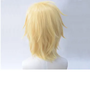 Banan ryby Jesion Ryś cosplay peruka Aslan Jade Callenreese krótkie blond perukę nowe anime Złoty wig mężczyźni żaroodpornych z wig Cap