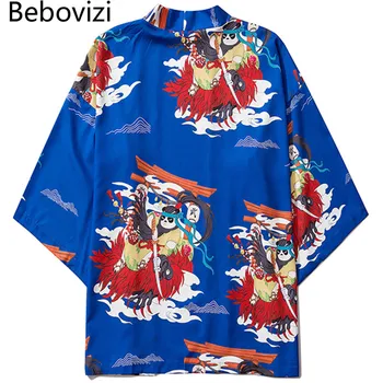 Bebovizi Fashion Japoński Styl Anime Самурайское Kimono Meble Ubrania Yukata Damski Sweter Harajuku Robe 2020 Męskie Japońska Odzież