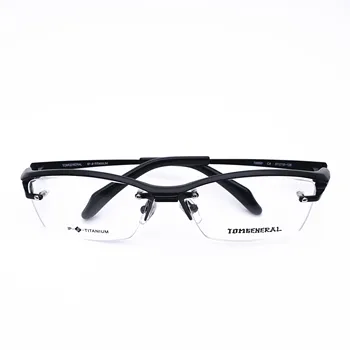 Belight Optical Japan Design Sports Titanium Half Rimless Frame Men Prescription Semi Eyeglasses Retro Optyczne Okulary 8050