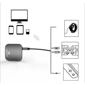 Bezprzewodowy Odbiornik Bluetooth Z Zaciskiem Przewodowe Słuchawki Stereo
