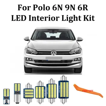 Biały charakterystyczny Canbus LED do Volkswagen VW Polo 6R 6C 9N 9N3 6N 6N1 6N2 LED interior Dome MapTrunk lights Kit(1994-2018)