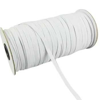 Biały czarny taśmy elastyczne 3/4.5/5/6 mm poliester elastyczny przewód do ubrań akcesoria do szycia 125 metrów