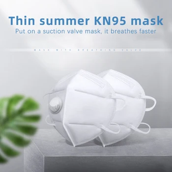 Biały wielokrotnego użytku KN95 maska do twarzy zaworowy maski anty-пылевое zanieczyszczenie PM2.5 bawełna 5 warstwa usta twarzy maski ochronne Маскариллы