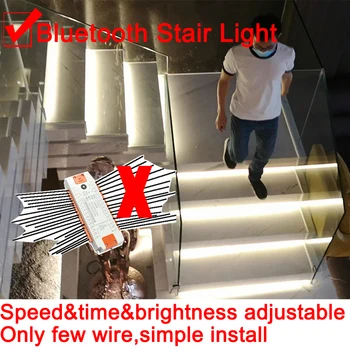 Bluetooth intelligent stair light Human Body Induction Night light czujnik ruchu na podczerwień szafa klatka schodowa lampa