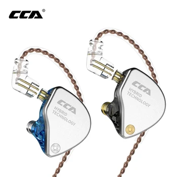CCA CA4 1BA 1DD Hybrid 2PIN In Ear słuchawki HIFI DJ Monito Running Sport słuchawki zestaw słuchawkowy Earbud słuchawki C10/C16