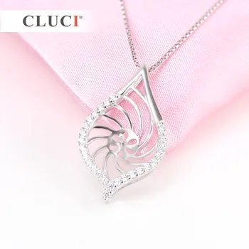 CLUCI 925 srebro wisiorek mocowanie do budowy naszyjniki zgodnie z pereł prosty styl i wykwintne biżuteria dla kobiet SP229SB