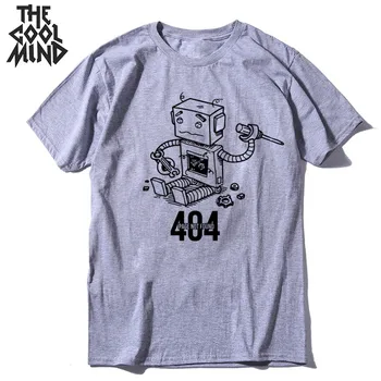COOLMIND bawełny, z krótkim rękawem casual cool koszulka męska lato temat 404 problem męska t-shirt o-neck t-shirt Koszulka IN0301