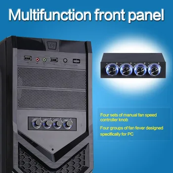 CPU/ case Multi - fan speed controller panel przedni dla 3,5-calowego komory PC z 4-kanałowym PC-kontroler chłodzenia komputera temperatura