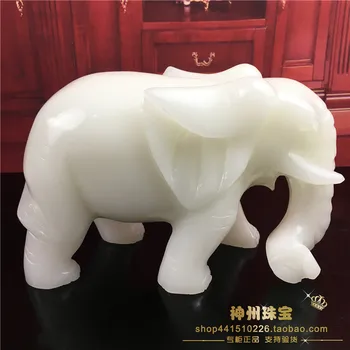 Chiny naturalny biały nefryt rzeźbione absorpcja wody słoń Biały słoń dekoracji