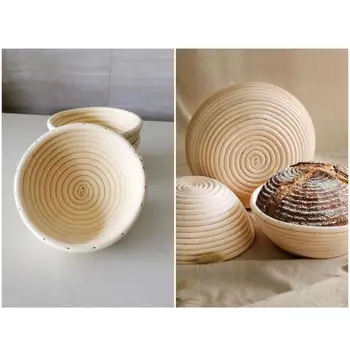 Chleb fermentowane koszyk rattan okrągły opakowanie chleb miska pojemnik do przechowywania domowych urządzeń kuchennych ферментационная kosz