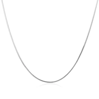 Cienki prawdziwy 925 srebro próby cienki wąż łańcuch naszyjnik kobiety Gilrs dzieci, mężczyźni biżuteria 35 cm/40 cm/45 cm/50 cm/60 cm/80 cm Kolye Ketting