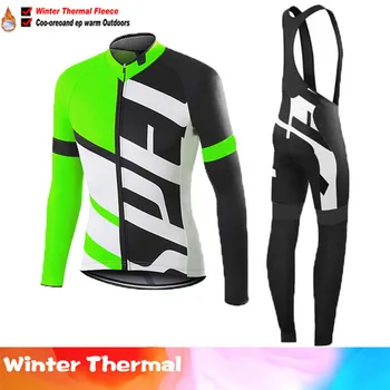 Ciepła zima 2020 termiczny polar jazda na Rowerze odzież mężczyźni Jersey garnitur odkryty, jazda konna rower MTB odzież bib spodnie zestaw