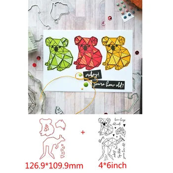 Coala' Love And Hugs Metal Cutting Dies&Coordinating Stamps For Scrapbooking Craft Die Cut Card Making Embassing Stencil