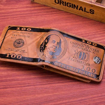Coofit Fashion Men ' s Wallet 2018 New US Dollar Bill Bifold Wallet With Magnetic Buckle For Men Boy Dollar Price Wzór Designer