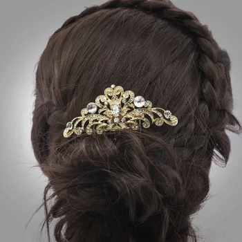 Cyrkon rhinestone Kryształ CZ kwiat grzebienie do włosów boczny grzebień ślub ślubne spinki do włosów akcesoria biżuteria spadek CO1460R