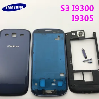 Części zamienne pełna obudowa osłona pokrywa komory akumulatora+przyciski+szklany panel dla Samsung Galaxy S3 i9300 i9305 9300i+narzędzia