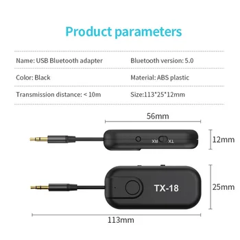 DISOUR Low Latency HD CSR8670 Bluetooth 5.0 nadajnik odbiornik 3,5 mm AUX APTX APTXLL bezprzewodowy adapter do samochodowego telewizora słuchawek PC