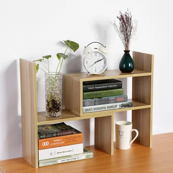 DIY Desktop Storage Rack Home Office Table Book Sundry Organizer Shelves Keepsakes Display Shelf