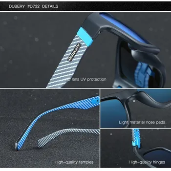 DUBERY spolaryzowane okulary dla mężczyzn kobiet nowa moda kwadratowe vintage okulary Sportowe jazdy retro lustro luksusowej marki UV400