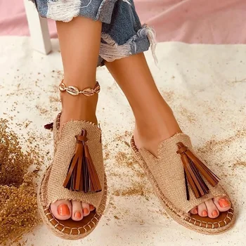 Damskie kapcie moda pędzelka 2020 letnia buty marki plażowe slajdy retro muły buty dla kobiet płaskie pantofle odkryty
