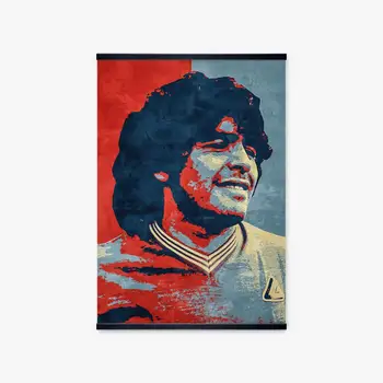 Diego Maradona Plakat Płótno Ścianie Sztuki Vintage Piłka Nożna Drukuj Obrazy Do Salonu Ścienne Rysunki Dekoracji Domu