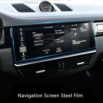 Dla Porsche Cayenne Panamera Macan Car GPS ekran nawigacji szkło stalowa folia ochronna zarządzanie PŁASKIM ekranem samochodowa naklejka