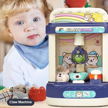 Dzieci Arcade Konsoli Mini Pazur Gra Maszyna Z Joystickiem Zabawki Automat Candy Grabber Pluszowe Lalki, Prezenty Dla Dzieci
