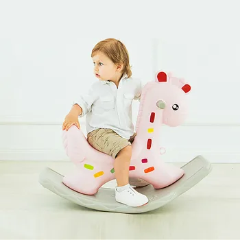 Dzieci żyrafa na biegunach koń zgrubienie plastikowe dla dzieci, kryty saldo na biegunach przedszkole jeździć dla dziecka zabawka prezent na Urodziny