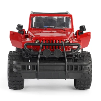 Dźwięk i światło model jeepa wielofunkcyjny ciężarek ręcznie push puzzle dla dzieci edukacyjna zabawka samochód (czerwony)