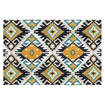 EHOMEBUY amerykański styl kwadratowy dywan trakcji drukowanie Foral szablon do salonu/sypialni podłoga Europejski klasyczny