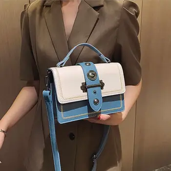 Elegancka damska casual torba 2021 moda nowy wysokiej jakości sztuczna skóra damska designerska torba nity ramię torba