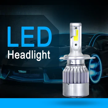 Elglux Super bright Auto Car H8 H11 H7 H4 H1 światła LED 6500K Cool white 72W 8000LM COB lampy diody części samochodowe lampa