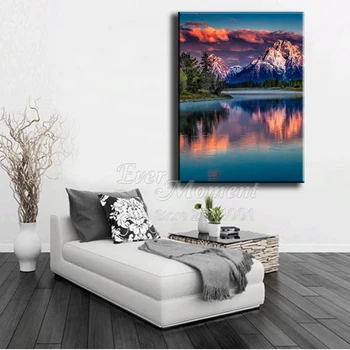 Ever Moment Diamond Painting Mountain River Handmade Full Square Drill Scenery Diamond Embroidery Home Decoration ASF1353