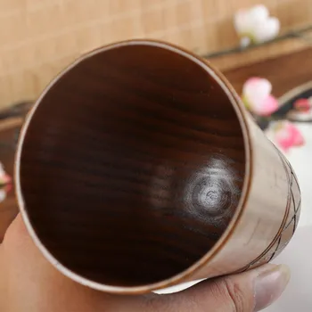 FASHION CUP New Wooden Cup Log Color Handmade Natural Wood Coffee Tea Beer Milk Juice Mug La moda 2021 latest