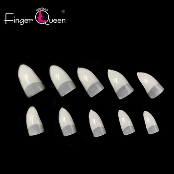 Finger Queen 500 sztuk opakowanie wskazał sztucznych paznokci w kształcie orła ultra-cienki Orli pazur sztuczne końcówki paznokci naturalny końcówka akryl