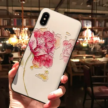 Flamingo moon Flower case do telefonu iPhone XS MAX XR Coque miękka silikonowa pokrywa tylna TPU dla iPhone X 8 7 6S 6 Plus Case Capa