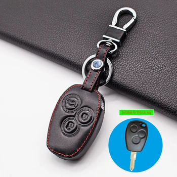 Funkcjonalna gładka skórzana samochodowa Брелоковая pokrywa klucza Renault / Opel Vivaro Movano Car Shield 3 Button Car Remote Key Box