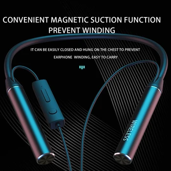 GYM530 Bluetooth 5.0 шейное redukcja szumów sportowe słuchawki douszne słuchawki stereo magnetyczny zestaw głośnomówiący karty TF