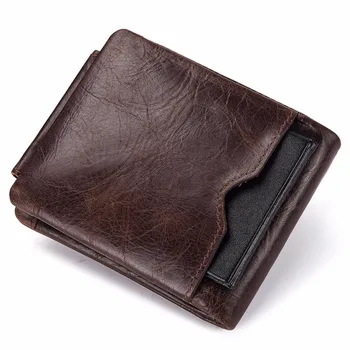 GZCZ 2019 męski portfel dla mężczyzn z naturalnej skóry męskie portfele cienki portfel męski posiadacz karty krowi skóra jest miękka zamek Poucht mini torebki