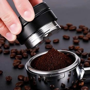 Gorąca 58/53/51 mm regulowana ze stali nierdzewnej kawy espresso taranowanie wypukłe cztery narożne nachylenia baza dystrybucji narzędzia kuchnia narzędzie