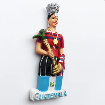 Gwatemala magnes na lodówkę turystyczne pamiątki 3d konkurs piękności Królowa magnetyczne naklejki na lodówkę kolekcja dekoracji pomysł na prezent