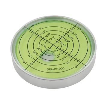 HACCURY Big Round Circular Level w Bubble with Magnetic White Shell Green liquid średnica 60mm Wysokość 10mm