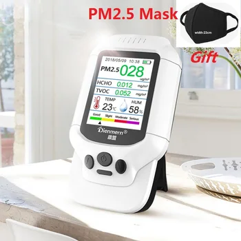 HCHO PM1.0 PM2.5 PM10 LZO czujnik temperatura wilgotność metr PM 2.5 газоанализатор strona główna ochrona AQI Monitor jakości powietrza