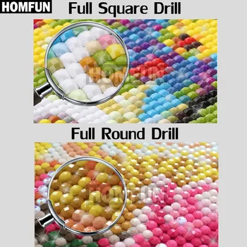 HOMFUN Full Square/Round Drill 5D DIY Diamond Painting 