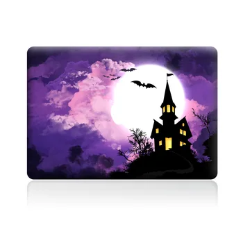 Halloween zamek nietoperz naklejki winylu PVC naklejka skóry dla Macbook Air Pro 12